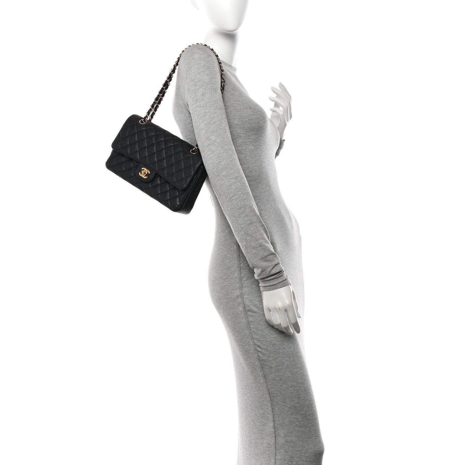 Chanel Caviar Quilted Medium Double Flap Black 2 of 11
