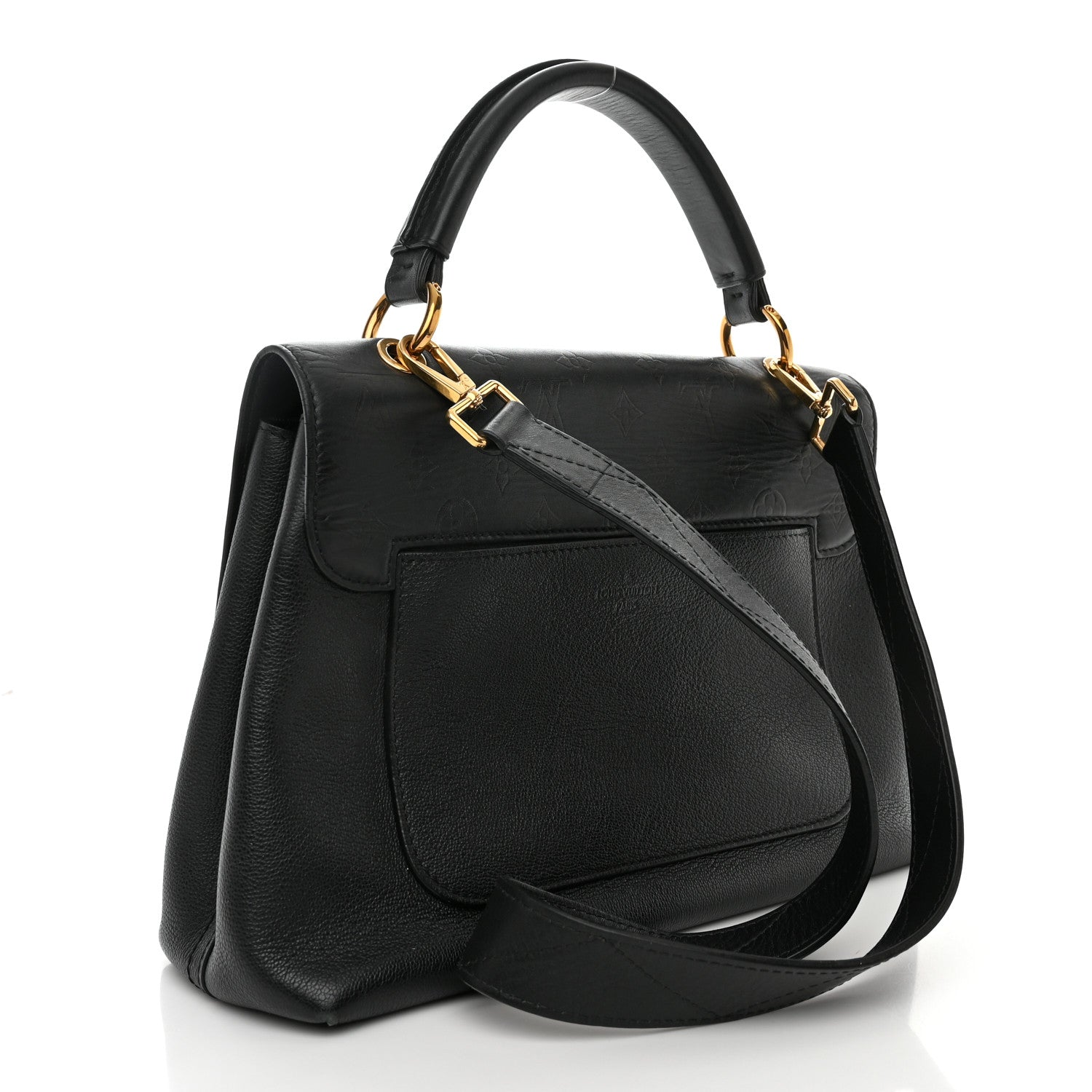 Louis Vuitton Calfskin Monogram Very One Handle Black 3 of 13