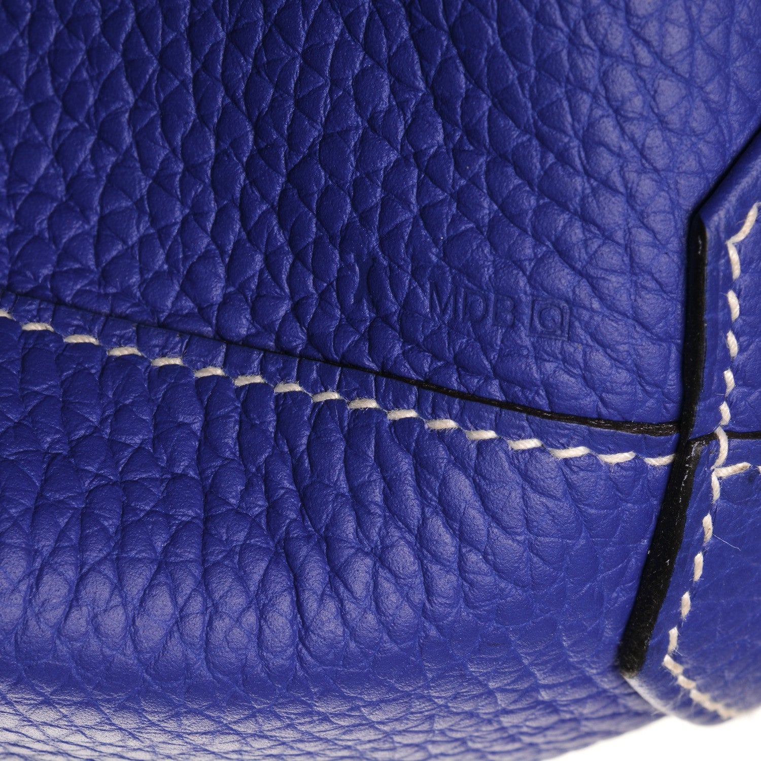 Hermes Taurillon Clemence Double Sens 36 Reversible Tote Graphite Bleu Electrique 8 of 8