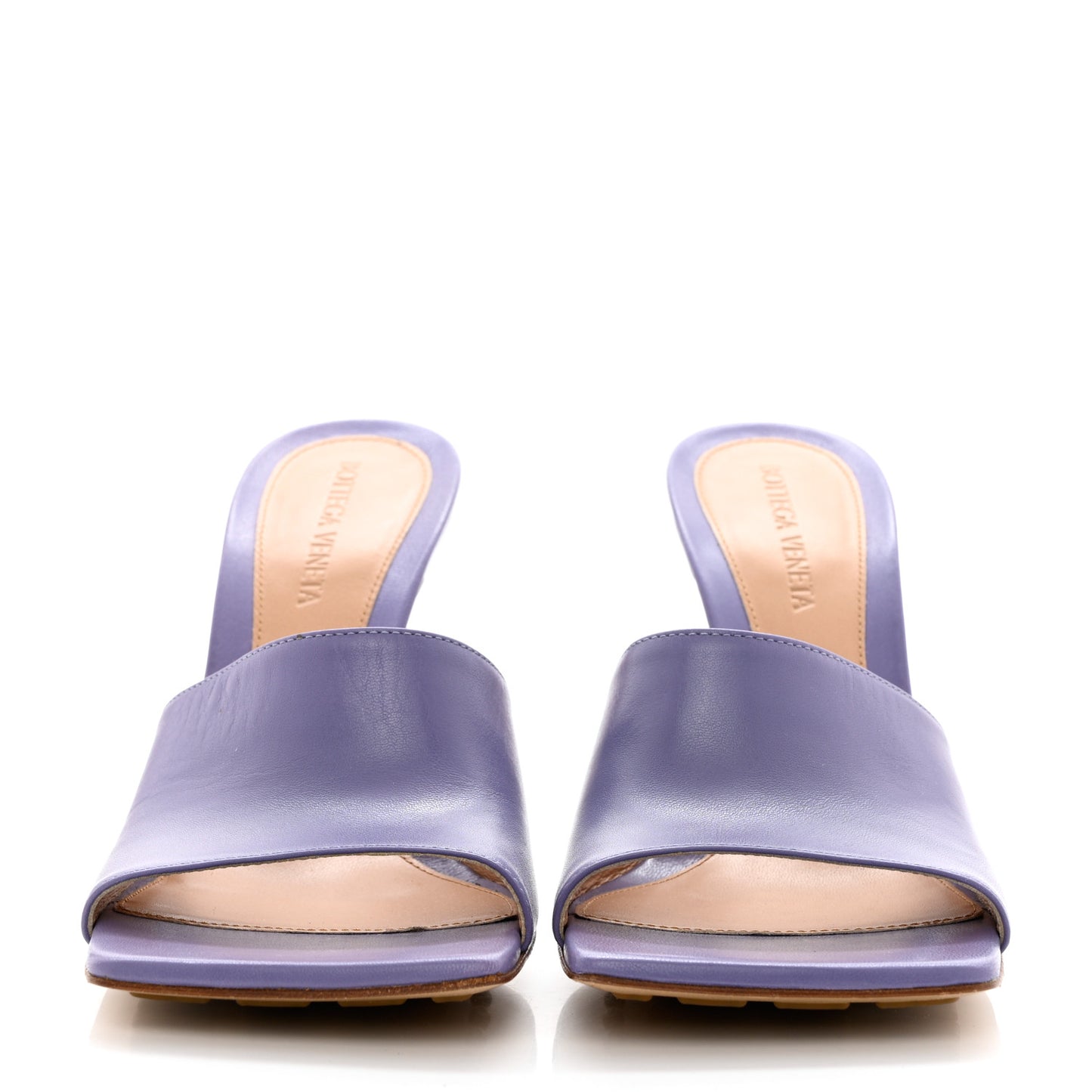 Lambskin Stretch Mule Sandals 37.5 Lavender