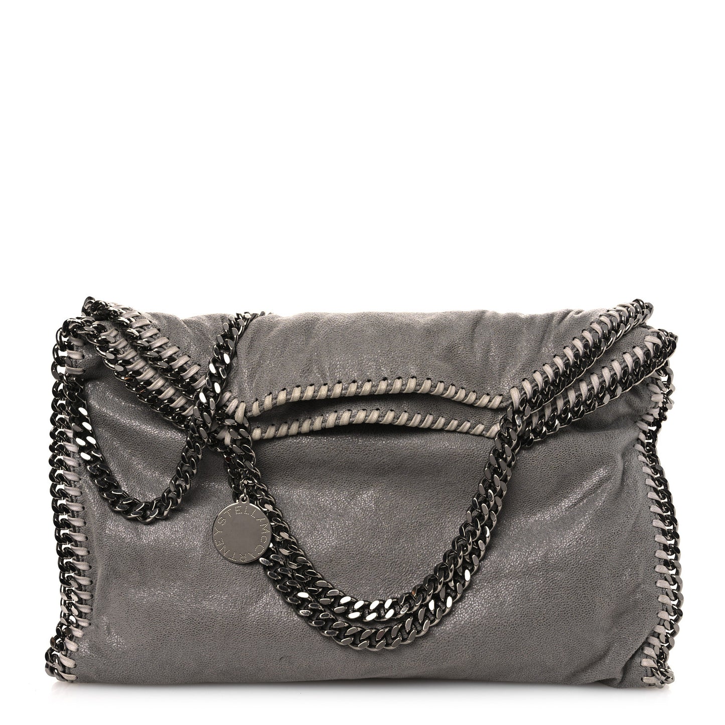Shaggy Deer Falabella Fold Over Tote Grey