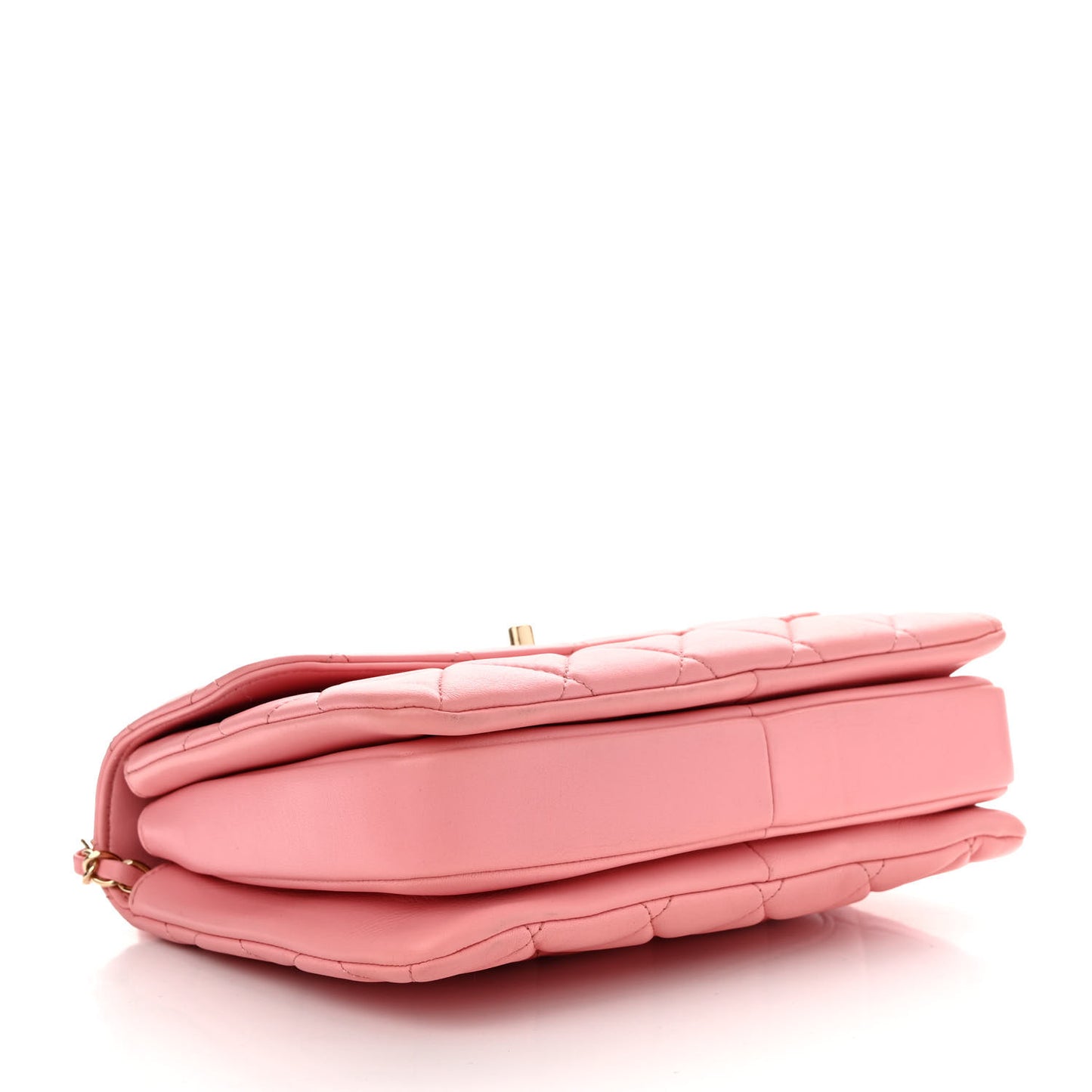 Lambskin Quilted Small Trendy CC Flap Dual Handle Bag Pink