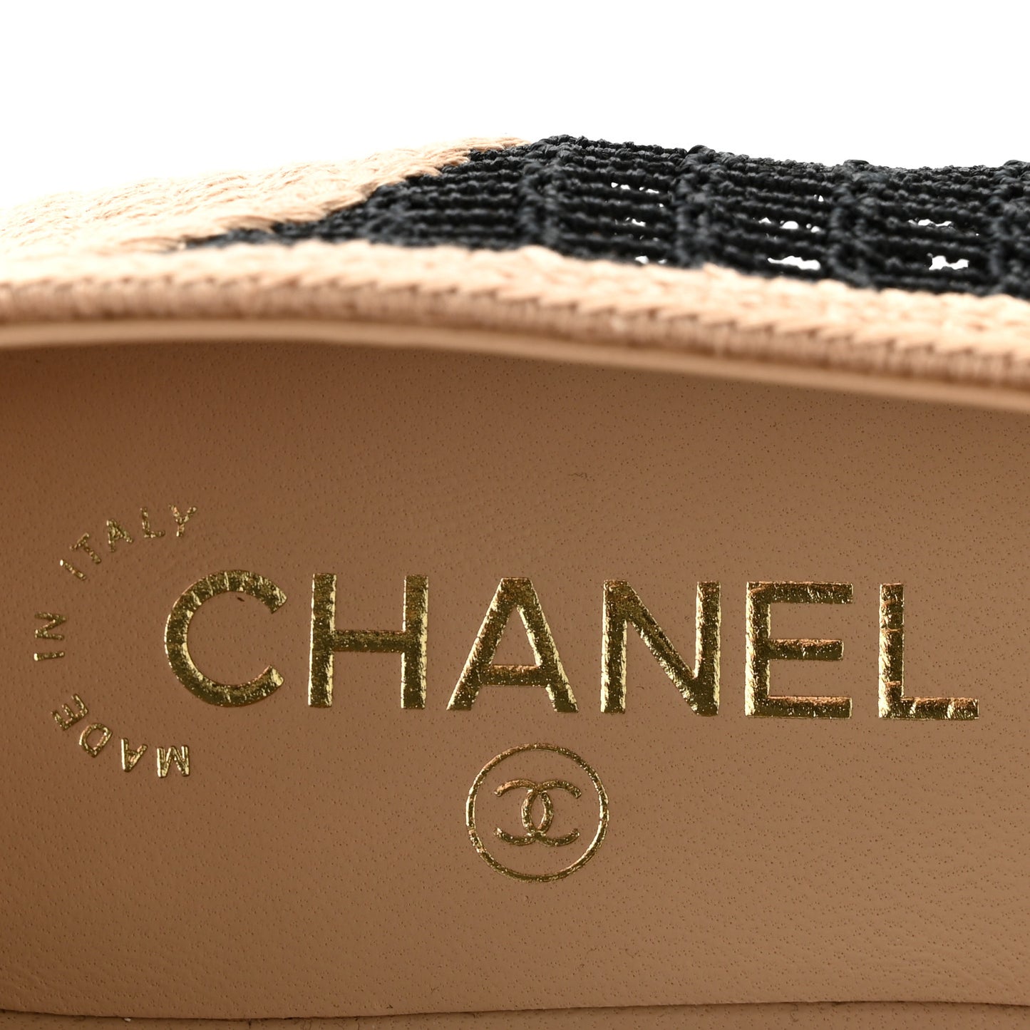 Raffia Cap Toe Ballerina Flats 39 Black Beige