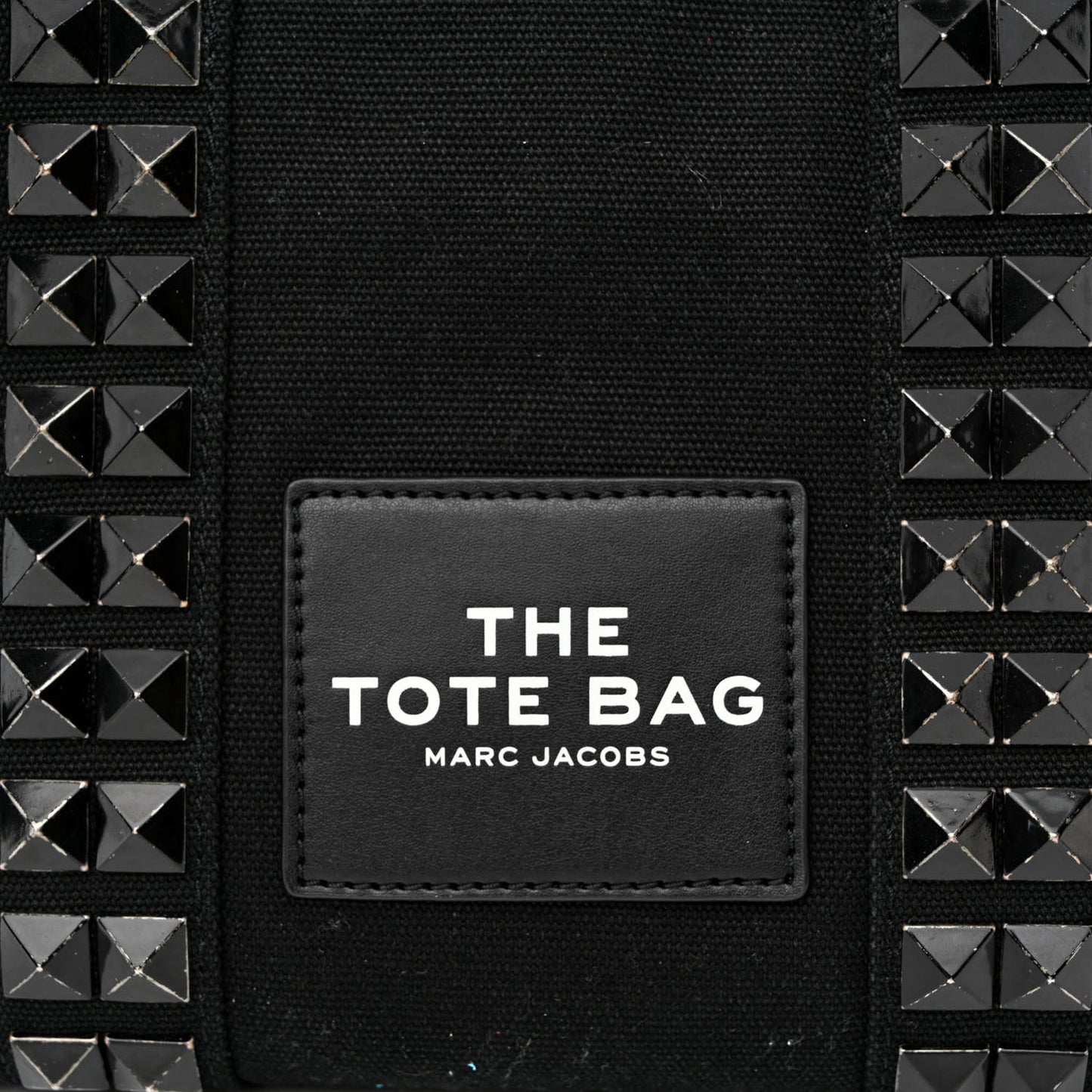 Cotton Canvas Mini The Stud Tote Bag Black