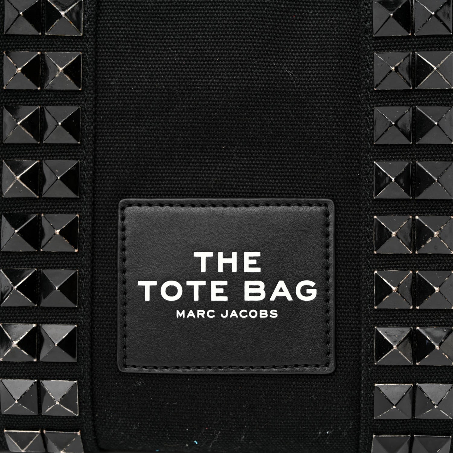 Marc Jacobs Cotton Canvas Mini The Stud Tote Bag Black 8 of 11