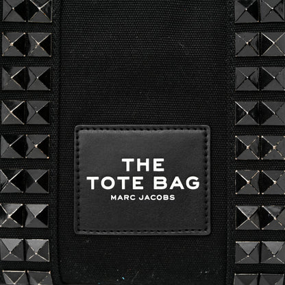 Marc Jacobs Cotton Canvas Mini The Stud Tote Bag Black 8 of 11