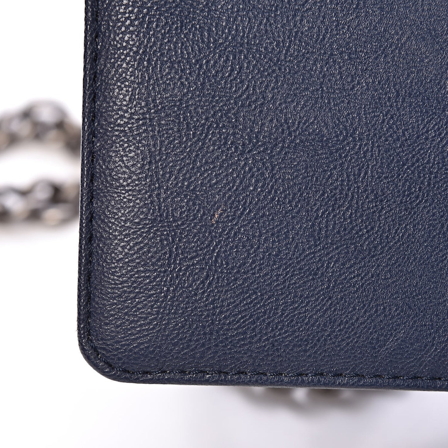 Calfskin Quilted Medium Top Handle Boy Flap Blue
