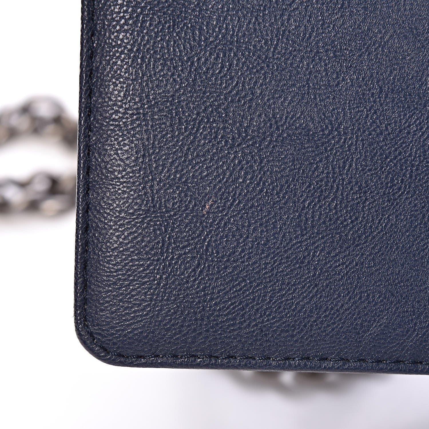 Chanel Calfskin Quilted Medium Top Handle Boy Flap Blue 7 of 11
