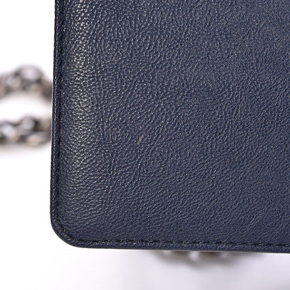 Chanel Calfskin Quilted Medium Top Handle Boy Flap Blue 7 of 11