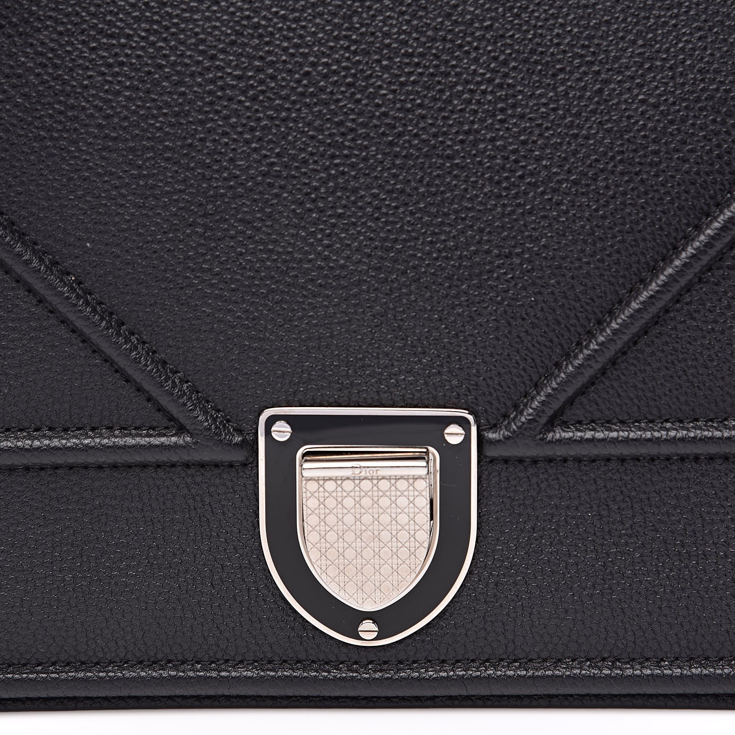 Christian Dior Grained Calfskin Large Diorama Flap Bag Black 7 of 12