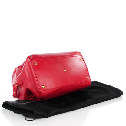 Saint Laurent Calfskin Classic Duffle 12 Red 4 of 7