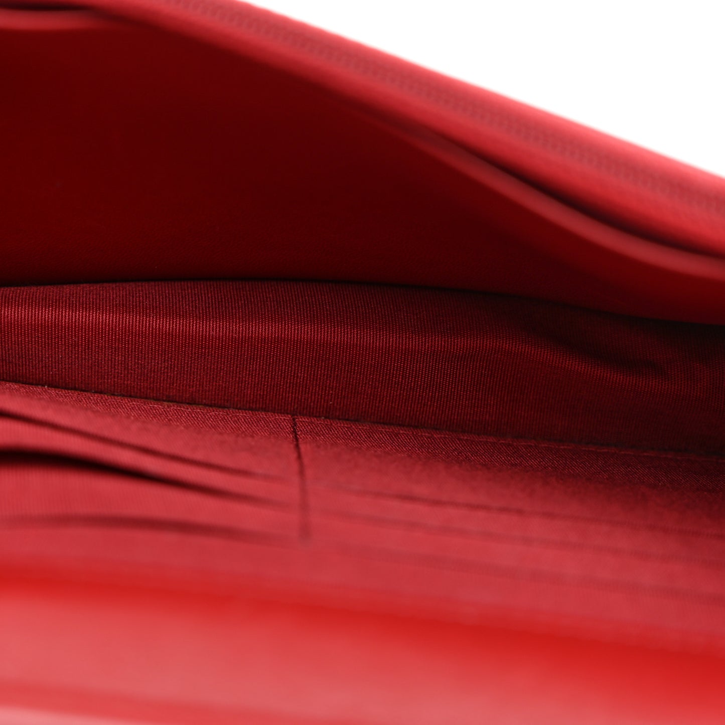 Lambskin Gripoix Quilted Wallet On Chain WOC Red