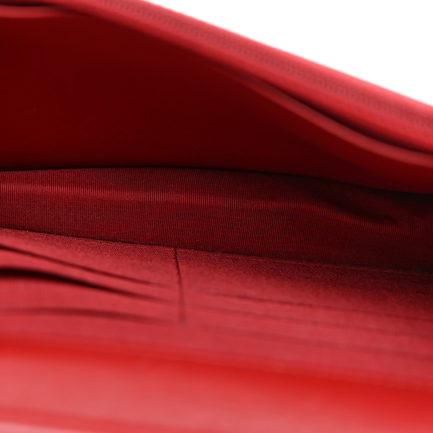 Chanel Lambskin Gripoix Quilted Wallet On Chain WOC Red 5 of 10