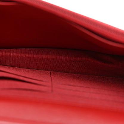 Chanel Lambskin Gripoix Quilted Wallet On Chain WOC Red 5 of 10