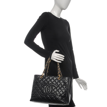 Chanel Caviar Quilted Grand Shopping Tote GST Black 2 of 12