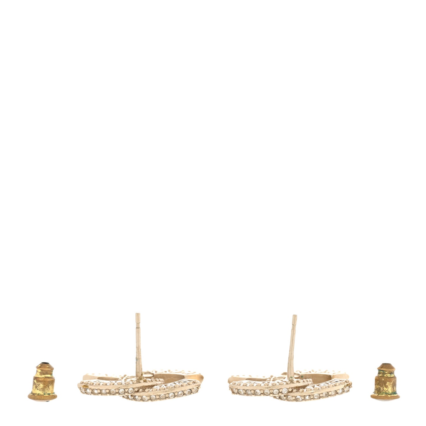 Crystal Timeless CC Earrings Gold