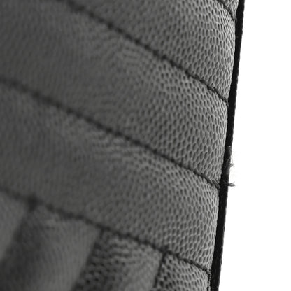 Saint Laurent Grain De Poudre Mixed Matelasse Triquilt Monogram Chain Wallet Black 10 of 10