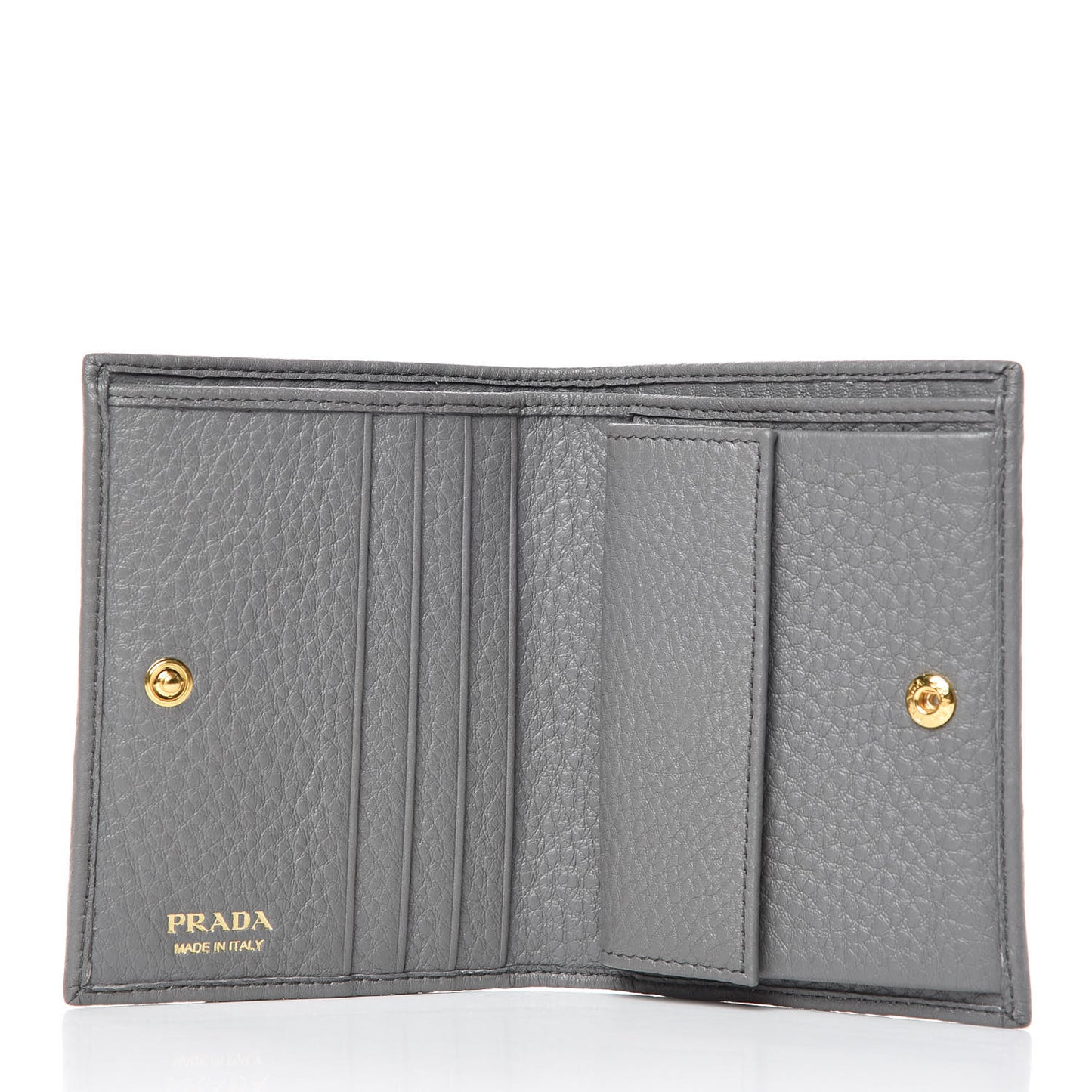Vitello Grain Bi-Fold Wallet Marmo