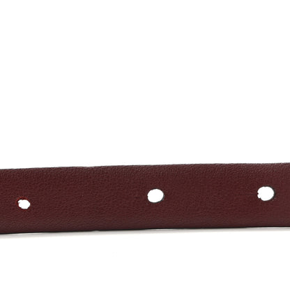 Chanel Calfskin CC Skinny Reversible Belt 85 34 Black Burgundy 5 of 8