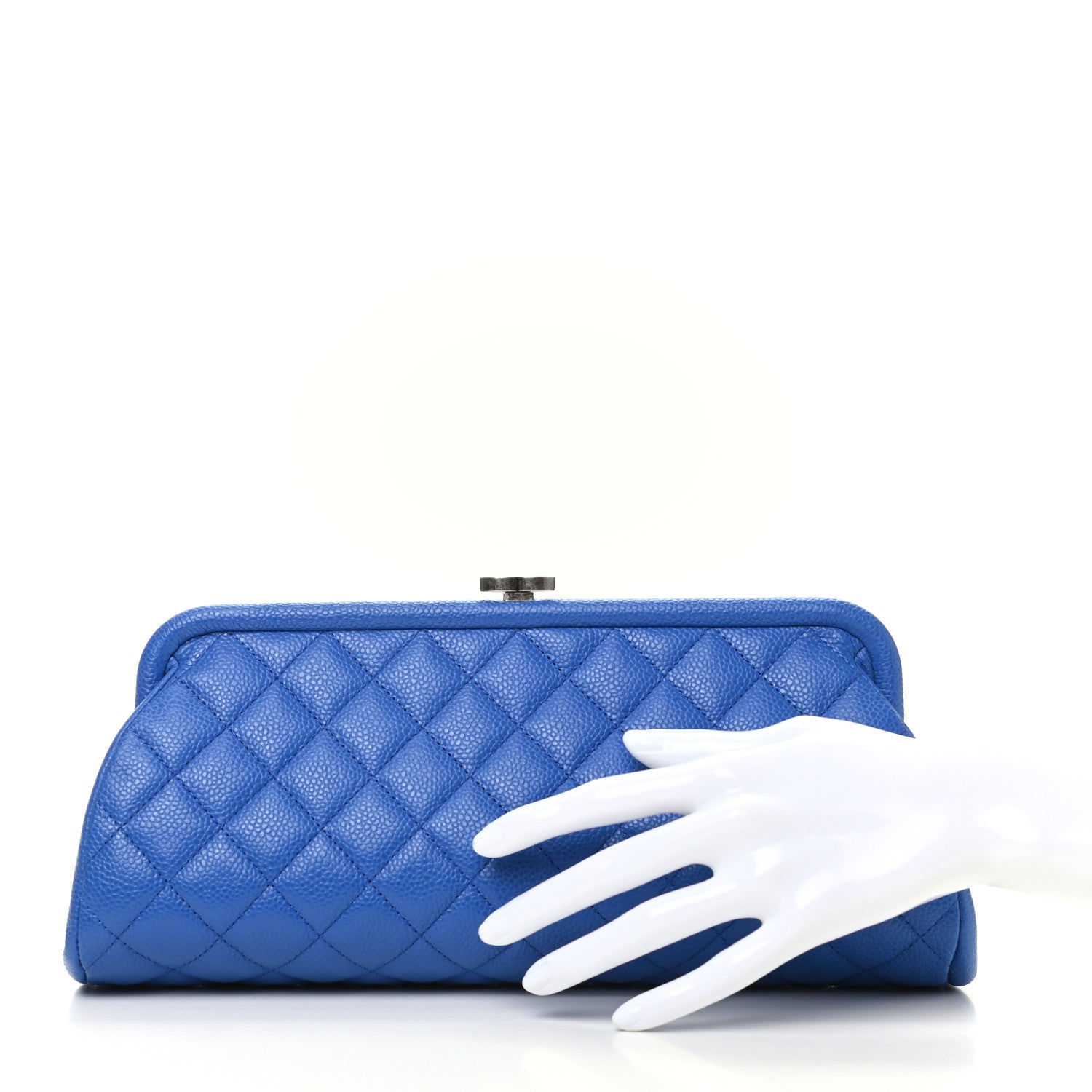 Chanel Caviar Quilted Timeless Clutch Blue 2 of 8