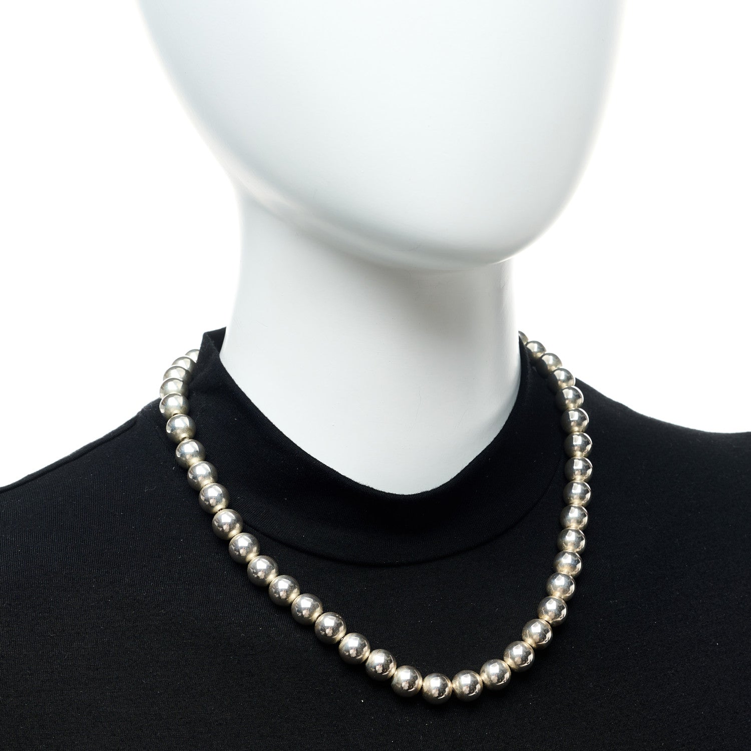 Tiffany Sterling Silver 10mm Hardwear Ball Necklace 2 of 6