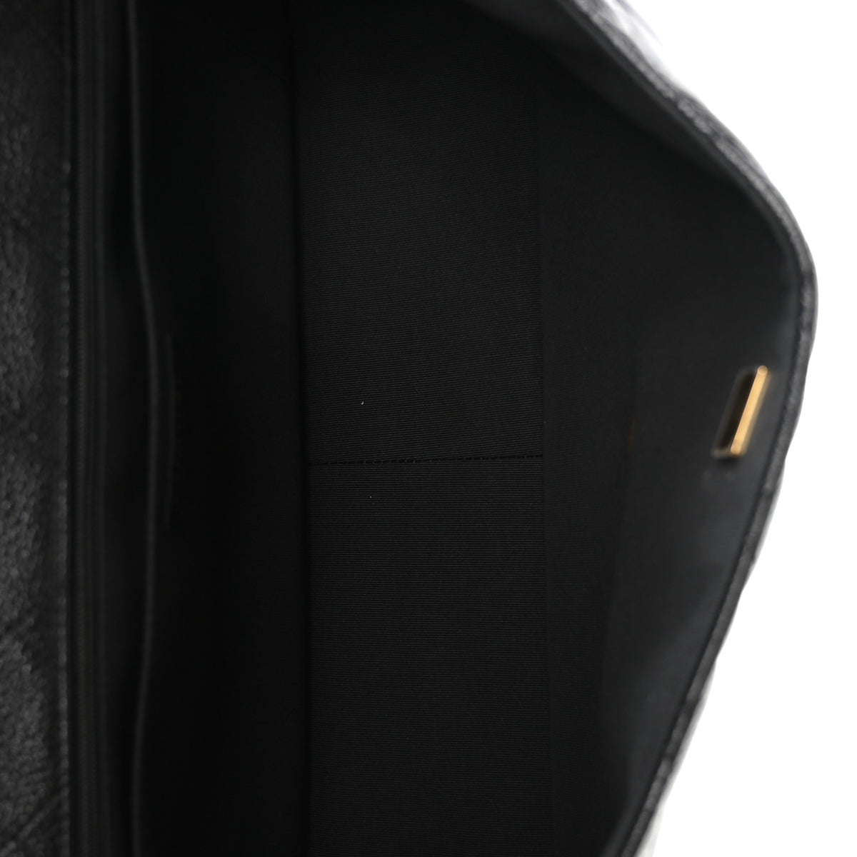 Grained Calfskin Quilted XXL Travel Flap Bag Black