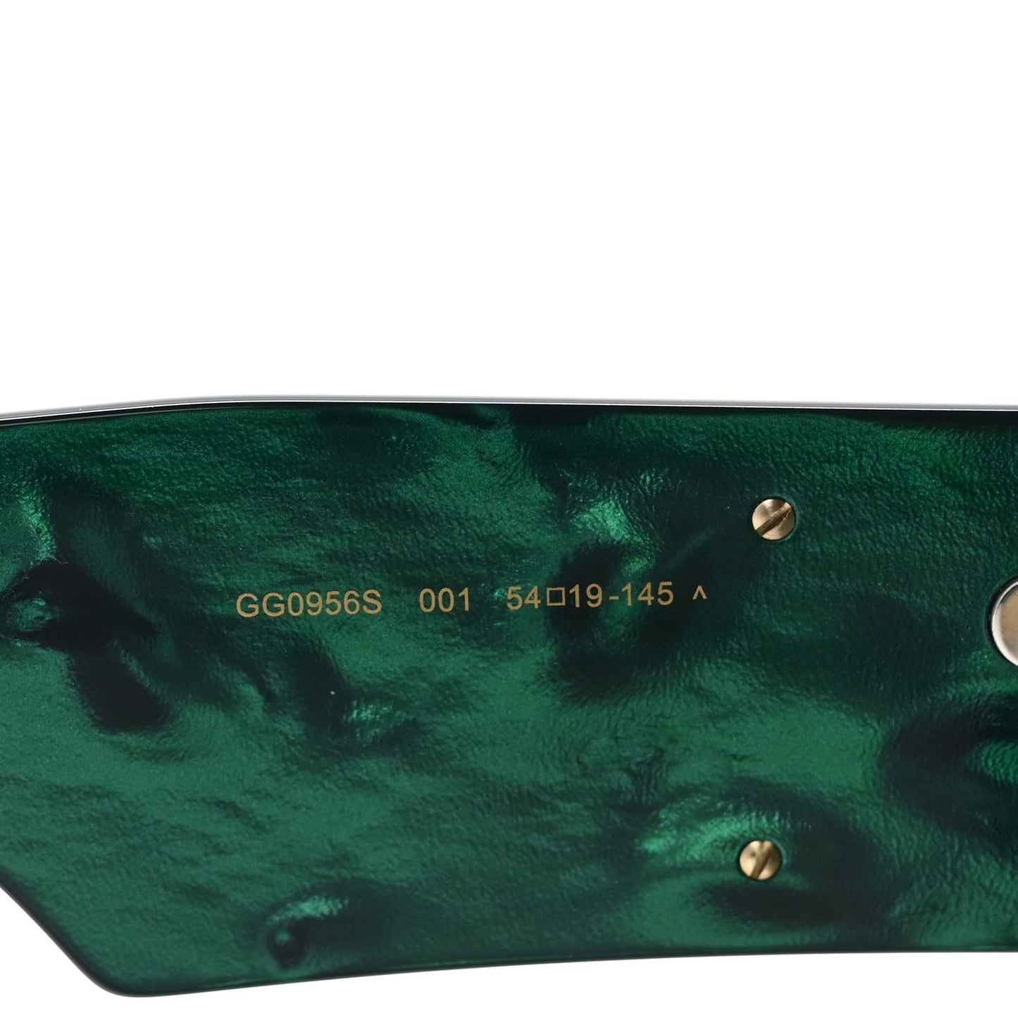 Acetate Square Frame Sunglasses GG0956S Green Black