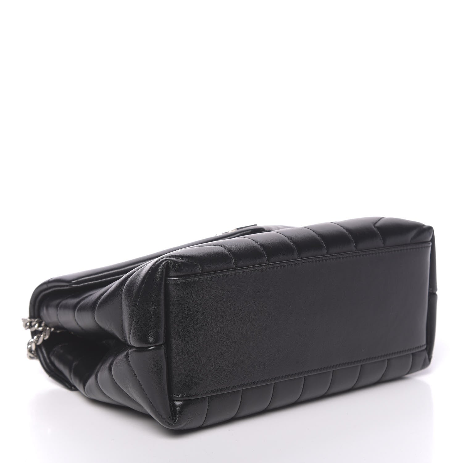 Saint Laurent Calfskin Y Quilted Monogram Small Loulou Chain Satchel Black 4 of 9