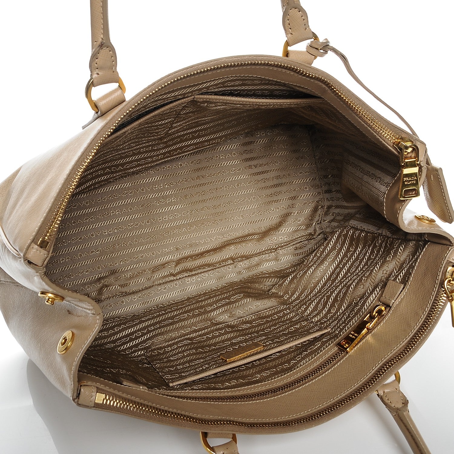 Prada Saffiano Large Galleria Double Zip Tote Sabbia 5 of 8