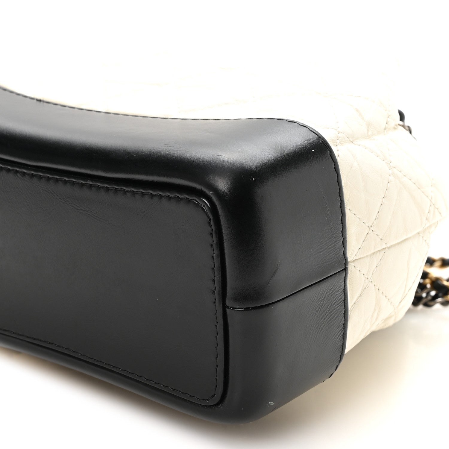 Chanel Aged Calfskin Quilted Small Gabrielle Backpack Black White 10 of 10
