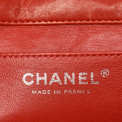 Chanel Lambskin Quilted Clutch With Chain Flap Red 7 of 8