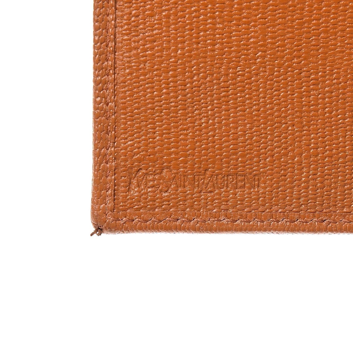 Coated Calfskin Classic Y Compact Wallet Brown
