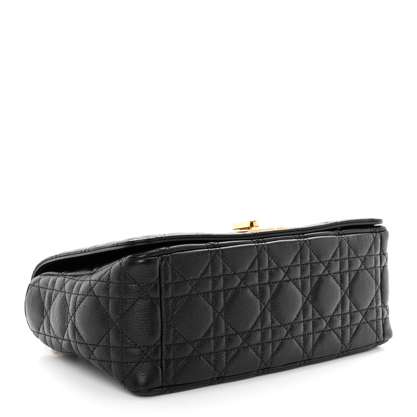 Calfskin Cannage Medium Caro Bag Black