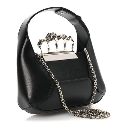 Alexander McQueen Calfskin Mini The Jeweled Hobo Black 3 of 10