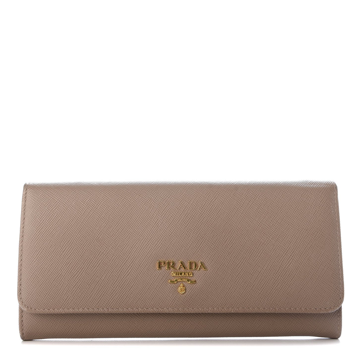 Saffiano Metal Continental Flap Wallet Cammeo