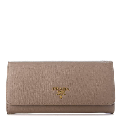 Prada Saffiano Metal Continental Flap Wallet Cammeo 1 of 7