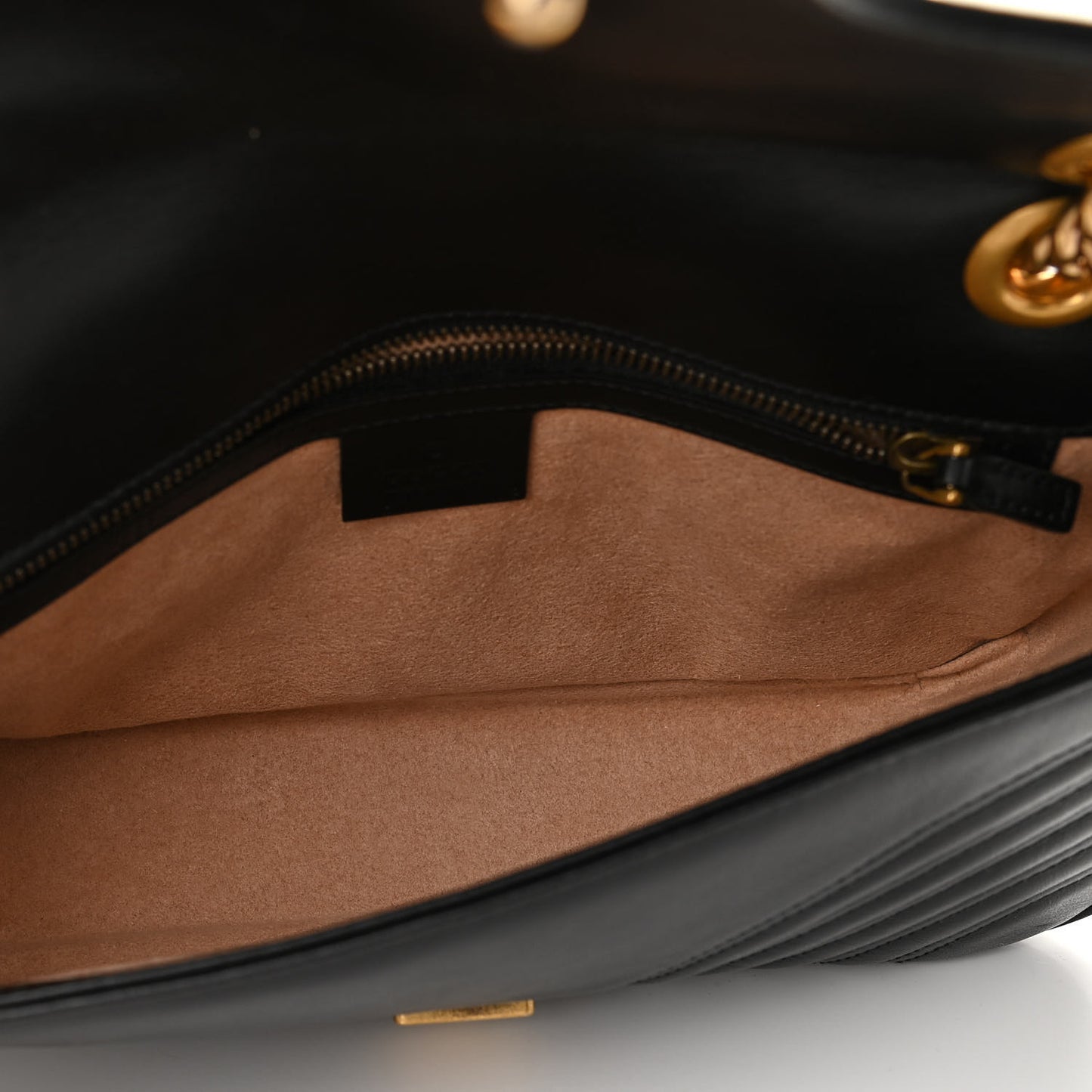 Calfskin Matelasse Small GG Marmont Shoulder Bag Black