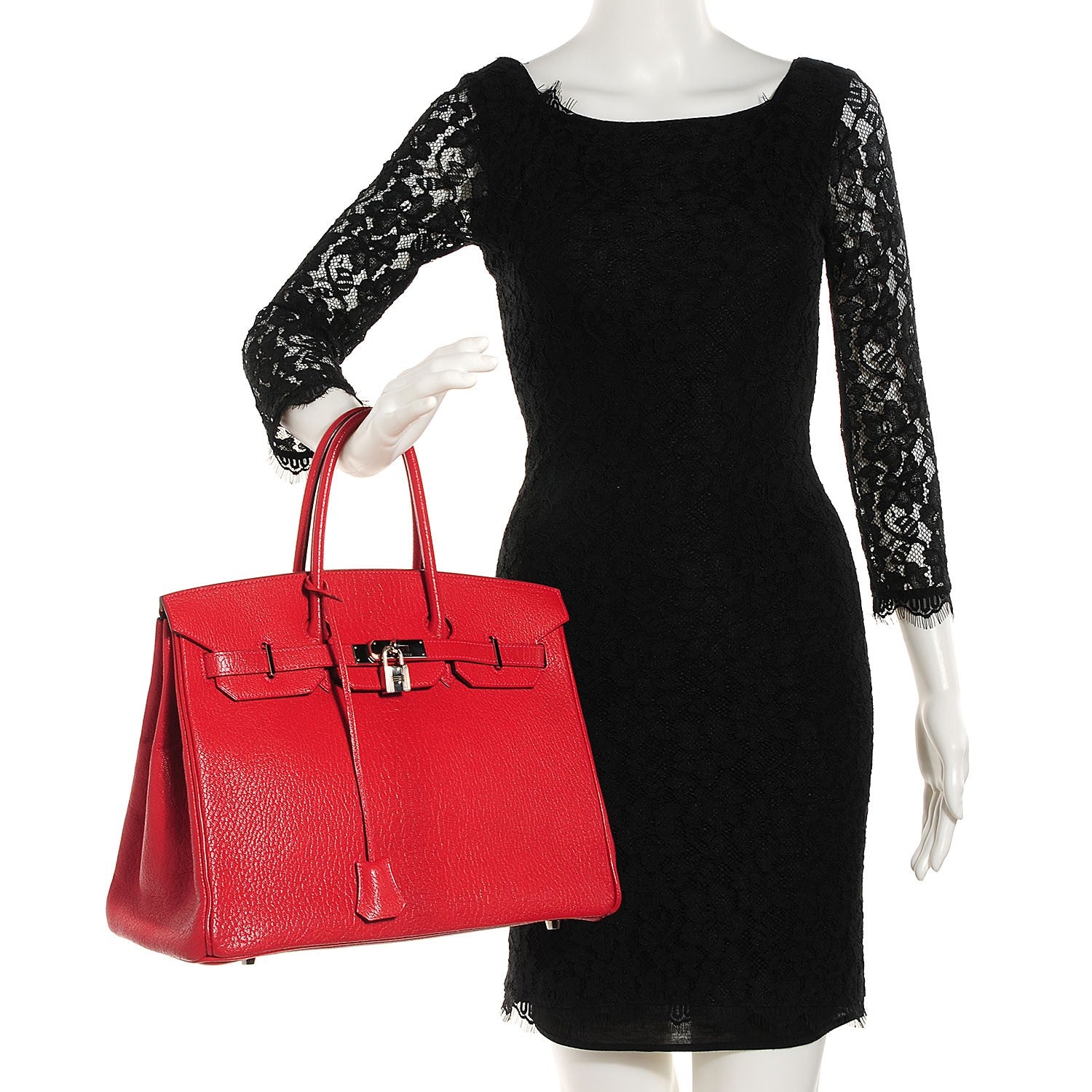 Hermes Chevre de Coromandel Birkin 35 Rouge Vif 2 of 25