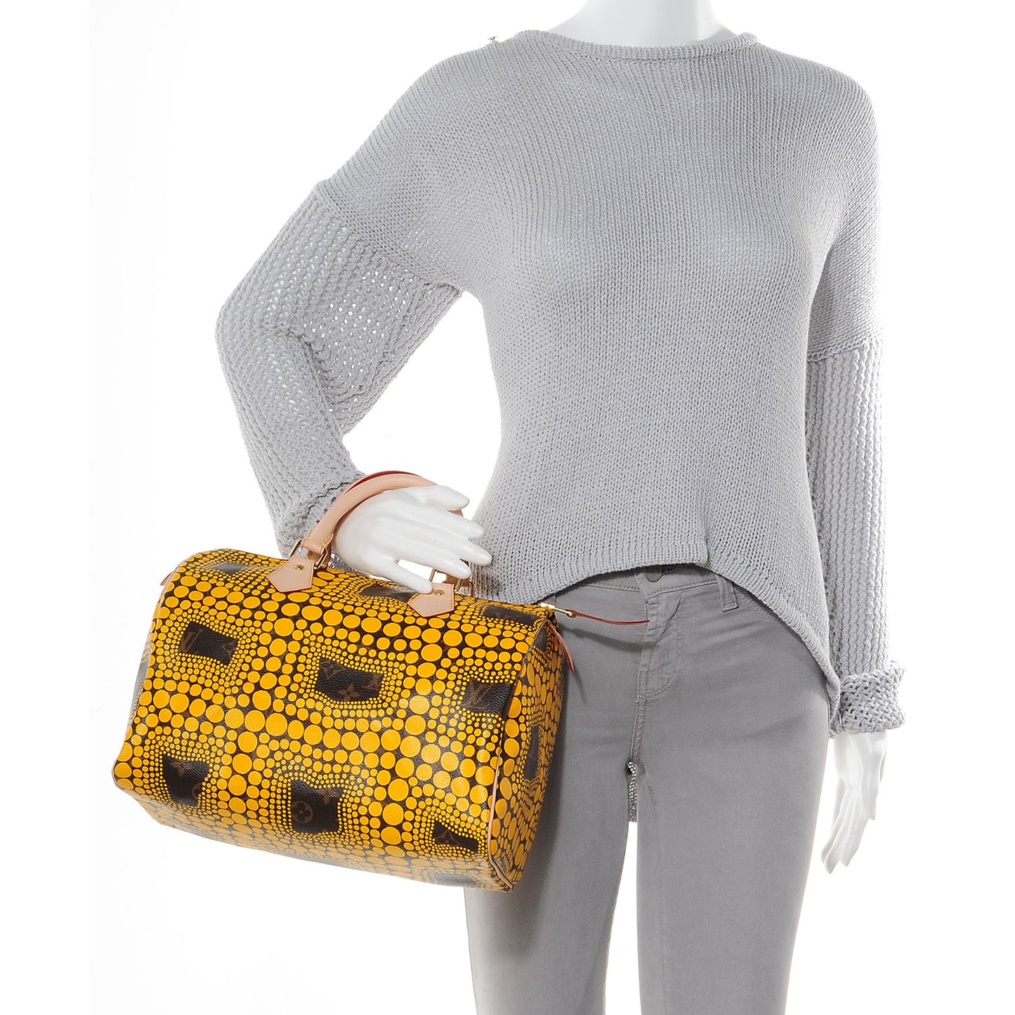 Monogram Kusama Town Speedy 30 Yellow
