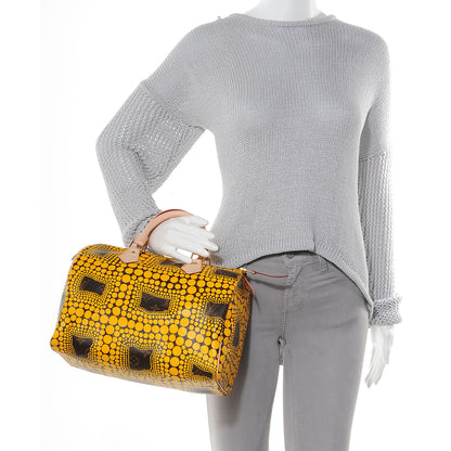 Louis Vuitton Monogram Kusama Town Speedy 30 Yellow 2 of 8