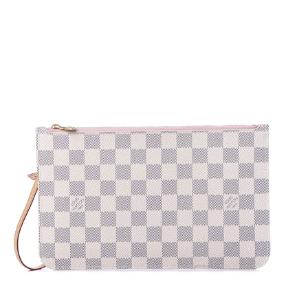 Louis Vuitton Damier Azur Neverfull MM GM Pochette Rose Ballerine 1 of 7
