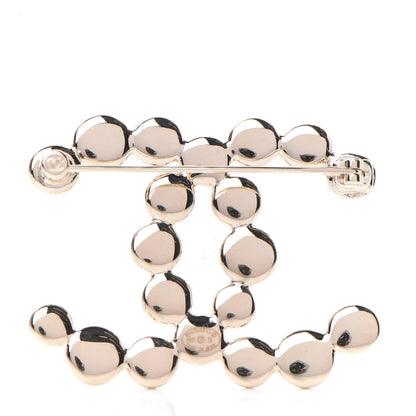 Chanel Metal Beaded CC Brooch Gold 3 of 4
