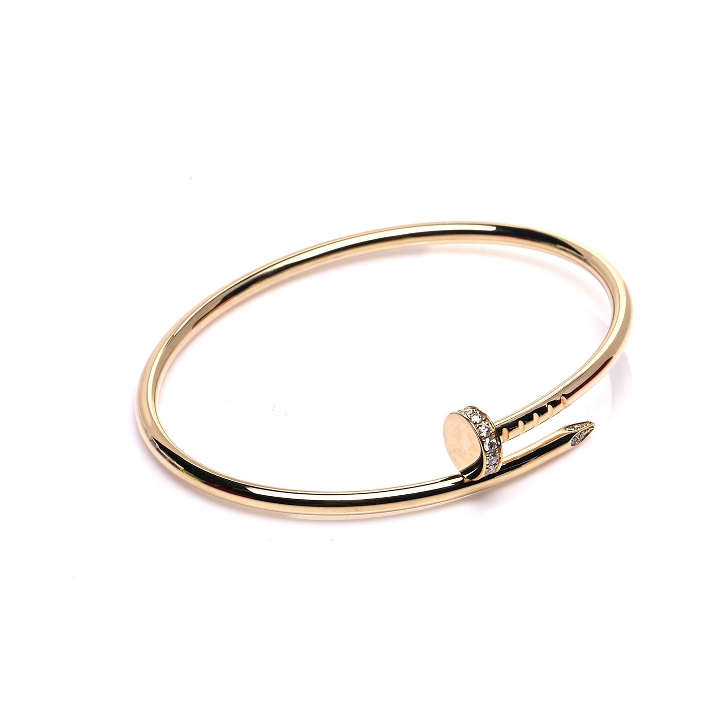 18K Yellow Gold Diamond Small Juste Un Clou Bracelet 15