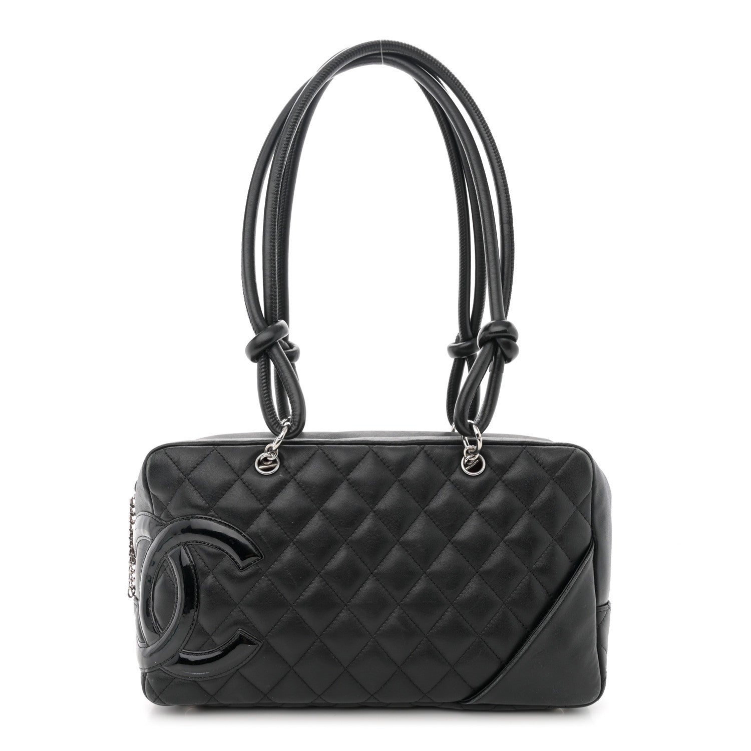 Chanel Calfskin Quilted Large Cambon Bowler Black 1 of 14