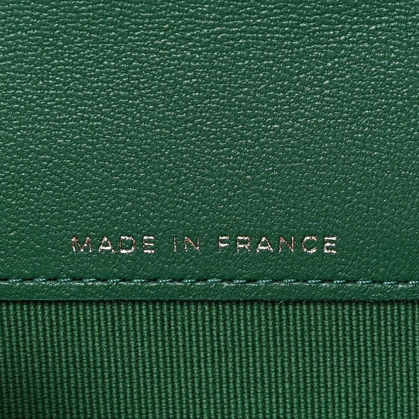 Lambskin Quilted Flap Card Holder Wallet Green