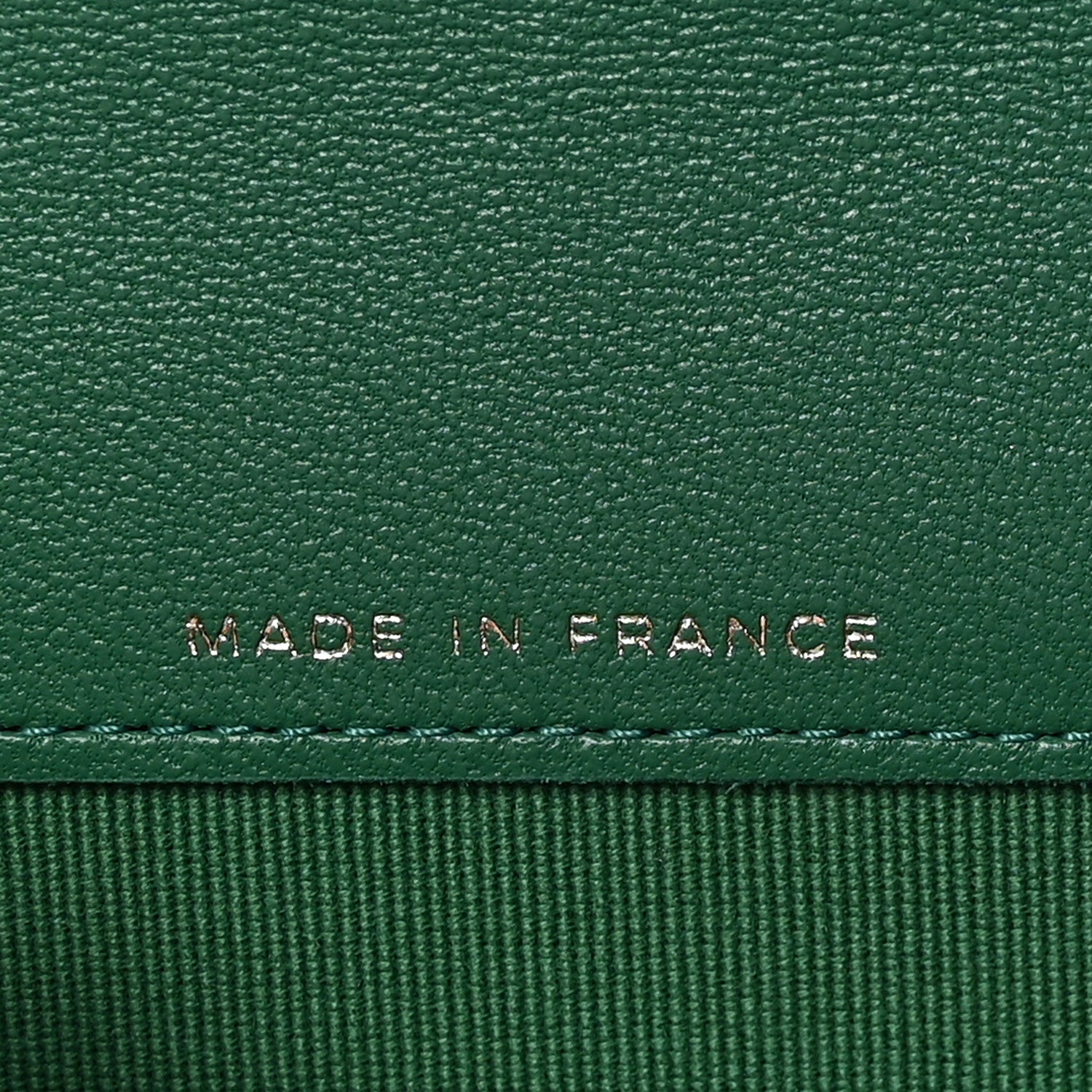 Chanel Lambskin Quilted Flap Card Holder Wallet Green 7 of 9