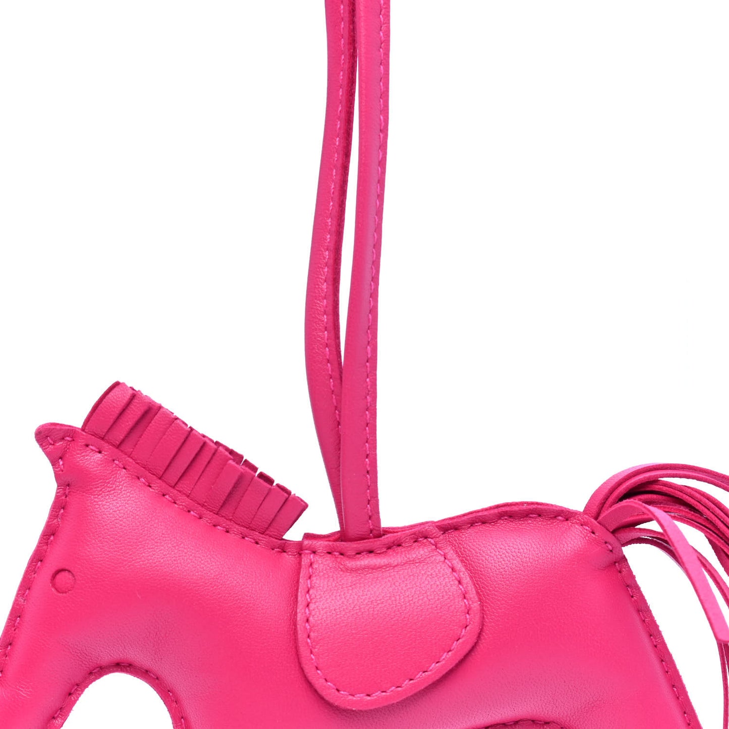 Milo Lambskin Grigri Rodeo Horse Bag Charm MM Rose Mexico
