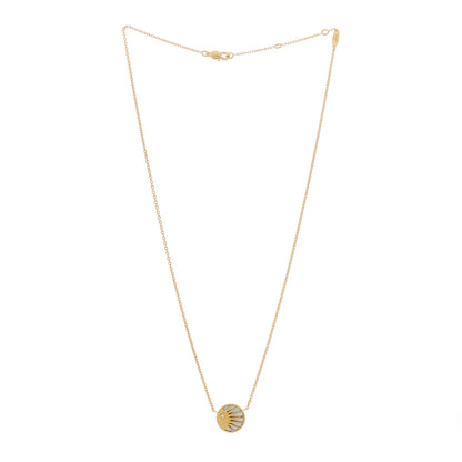 Christian Dior 18K Yellow Gold Diamond Black Onyx Mother of Pearl Rose Celeste Pendant Necklace 2 of 7