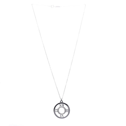 Tiffany 18K White Gold Diamond Medium Atlas Open Pendant Necklace 3 of 7