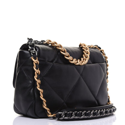 Chanel Lambskin Quilted Medium 19 Flap Black 3 of 16